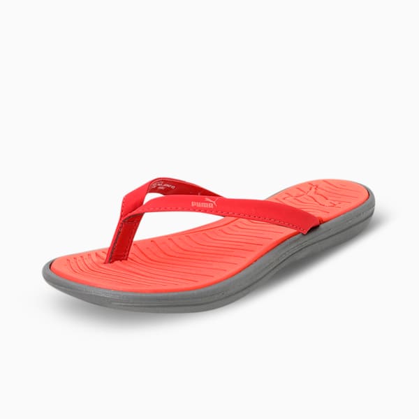 Daisy Women's Flip Flops, Intense Red-QUIET SHADE, extralarge-IND