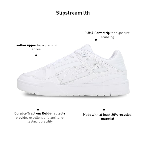 Slipstream Leather Sneakers, Puma White-Puma White, extralarge-IND