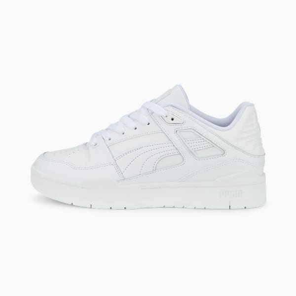 Slipstream Leather Sneakers, Puma White-Puma White