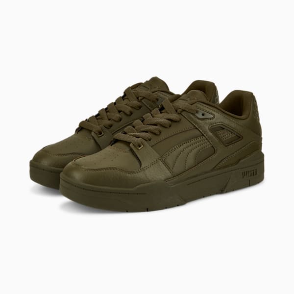 Slipstream Leather Unisex Sneakers, Deep Olive-Deep Olive, extralarge-IND
