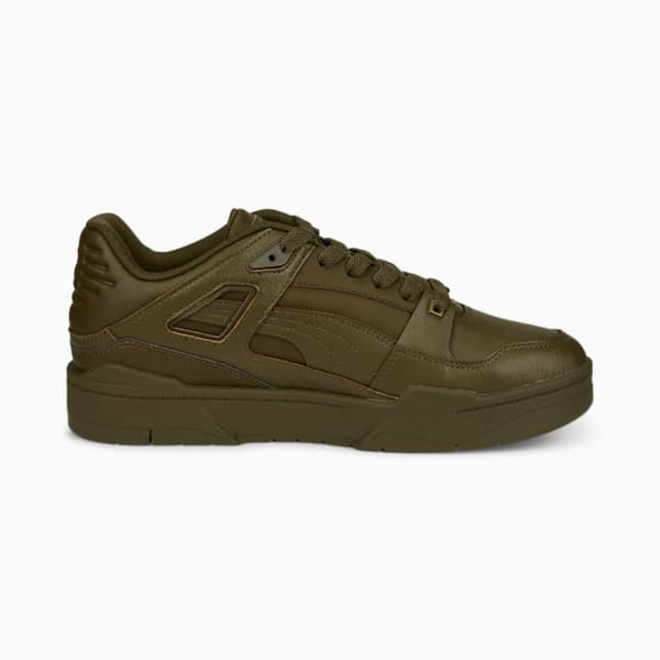Slipstream Leather Sneakers, Deep Olive-Deep Olive, extralarge-IND