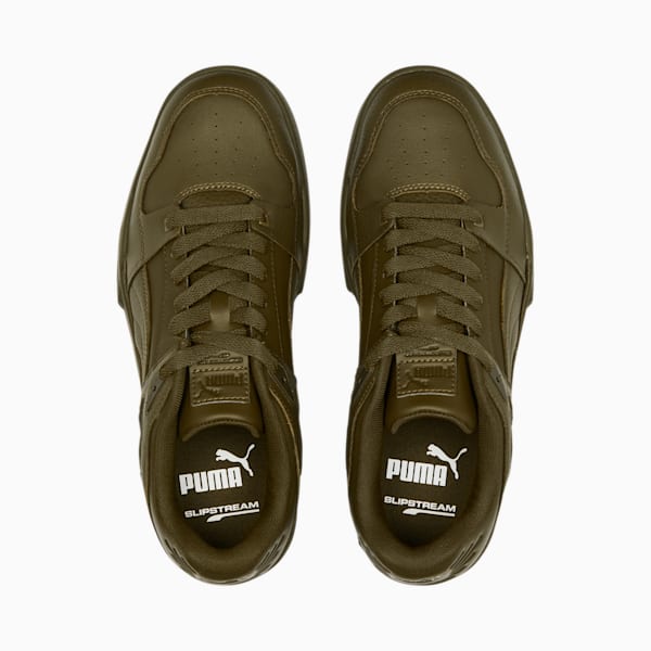 Slipstream Leather Sneakers, Deep Olive-Deep Olive, extralarge-IND