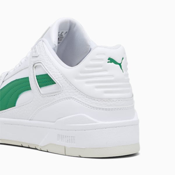 Slipstream Leather Sneakers, Puma White-Archive Green, extralarge-IND