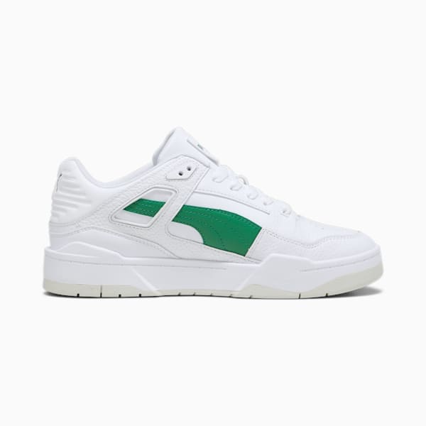 Slipstream Leather Sneakers, Puma White-Archive Green, extralarge-IND
