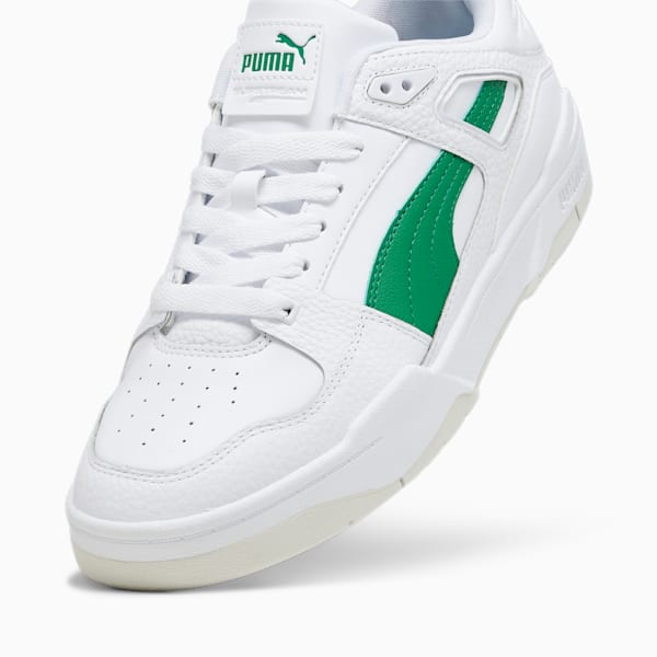 Slipstream Leather Sneakers, Puma White-Archive Green, extralarge-IND