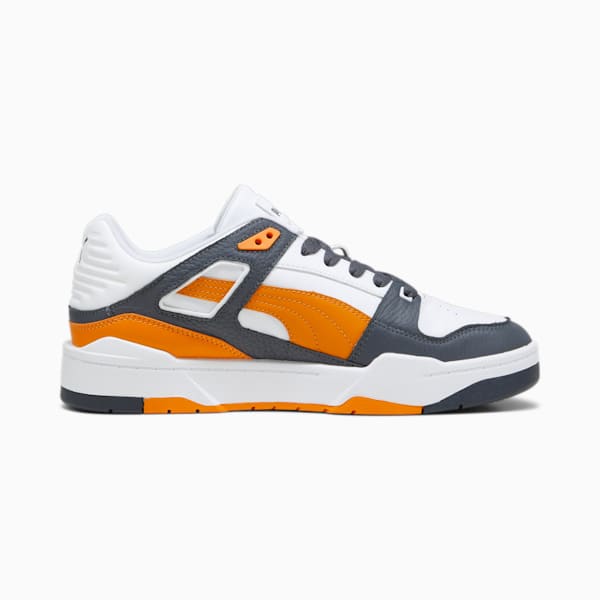 Slipstream Leather Sneakers, Puma White-Pumpkin Pie, extralarge-IND