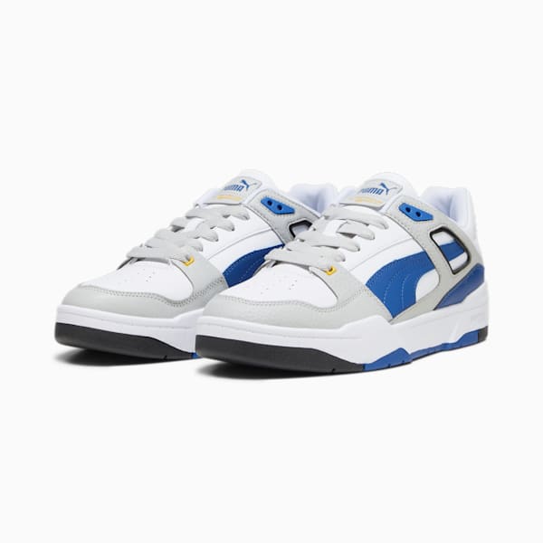 Slipstream Leather Sneakers, Puma White-Clyde Royal, extralarge-IND