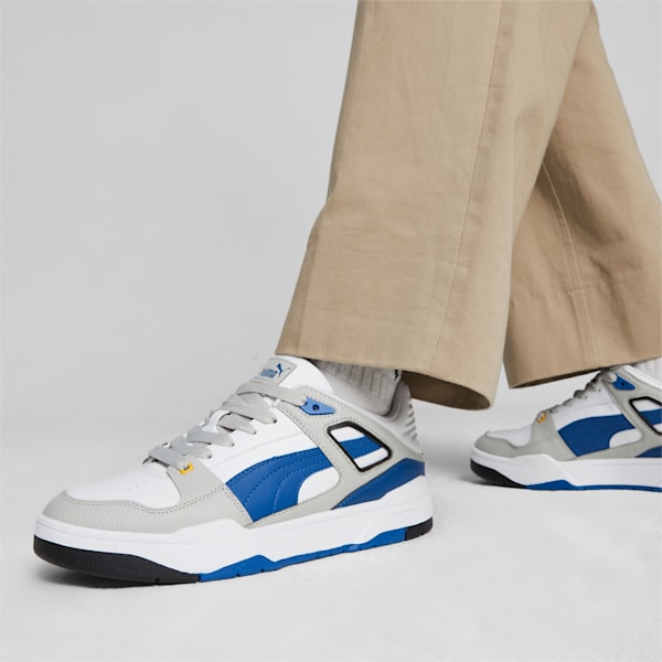Slipstream Leather Sneakers, Puma White-Clyde Royal, extralarge-IND
