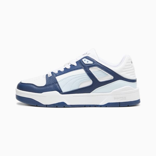 ユニセックス スリップストリーム レザー スニーカー, PUMA White-Icy Blue-Persian Blue, extralarge-JPN