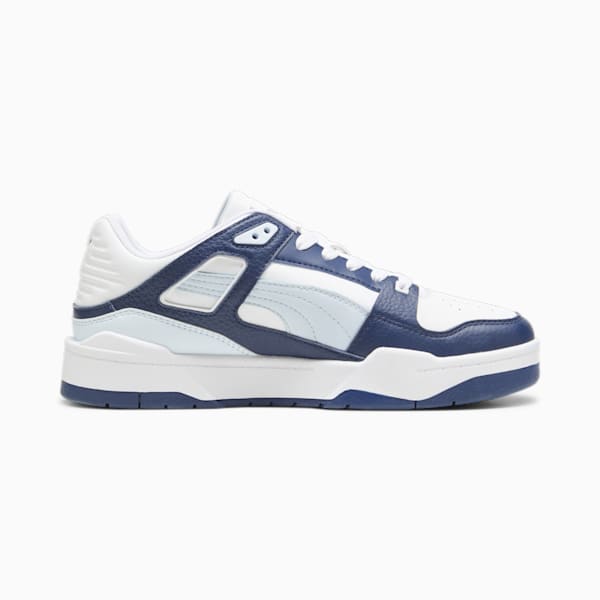 Slipstream Leather Unisex Sneakers, PUMA White-Icy Blue-Persian Blue, extralarge-IDN