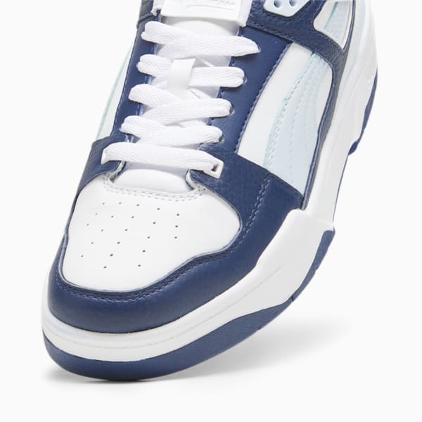 Slipstream Leather Unisex Sneakers, PUMA White-Icy Blue-Persian Blue, extralarge-IDN