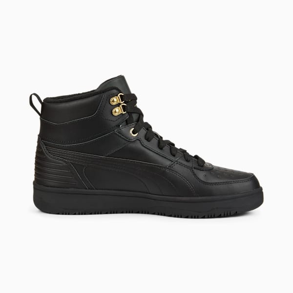 Rebound Rugged Unisex Sneakers, Puma Black-Puma Black-Puma Team Gold, extralarge-IND