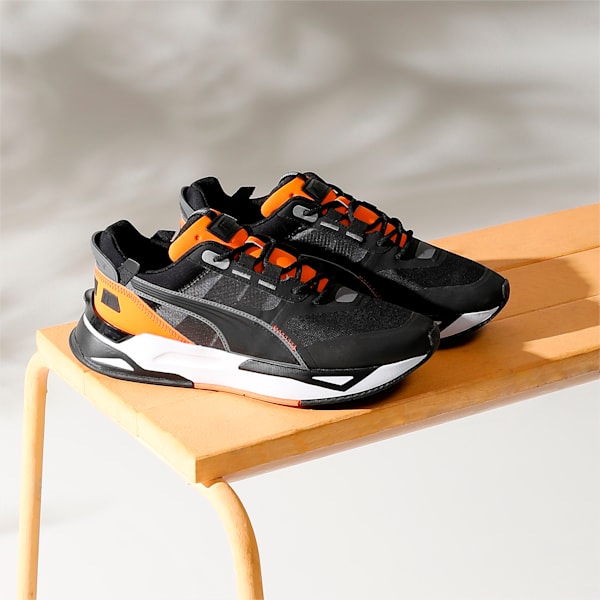 Mirage Sport Tech Neon Sneakers, Puma Black-Vibrant Orange, extralarge-IND