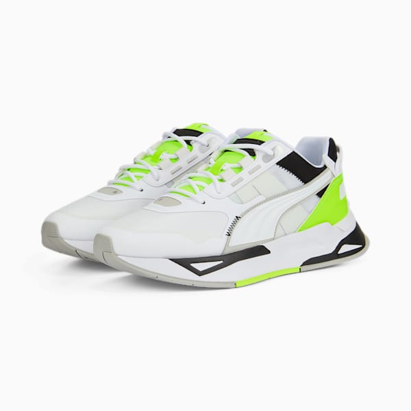 Mirage Sport Tech Neon Sneakers, Puma White-Lime Squeeze, extralarge-AUS