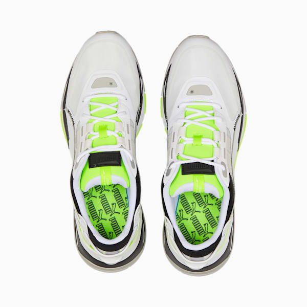 Mirage Sport Tech Neon Sneakers, Puma White-Lime Squeeze