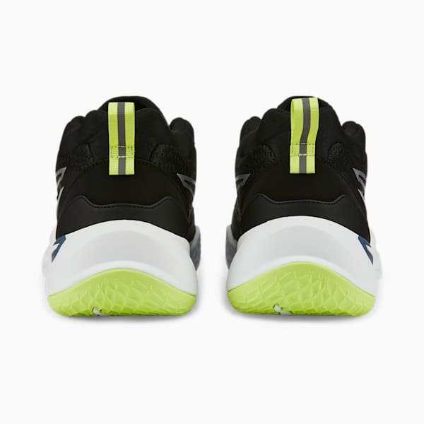 Playmaker in Motion Unisex Sneakers, Puma Black-Puma Silver-Light Lime-Puma White-Evening Sky, extralarge-IND