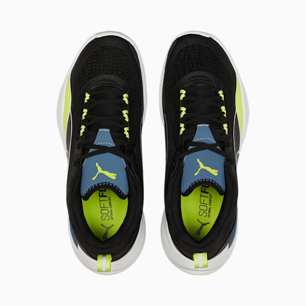 Playmaker in Motion Unisex Sneakers, Puma Black-Puma Silver-Light Lime-Puma White-Evening Sky, extralarge-IND