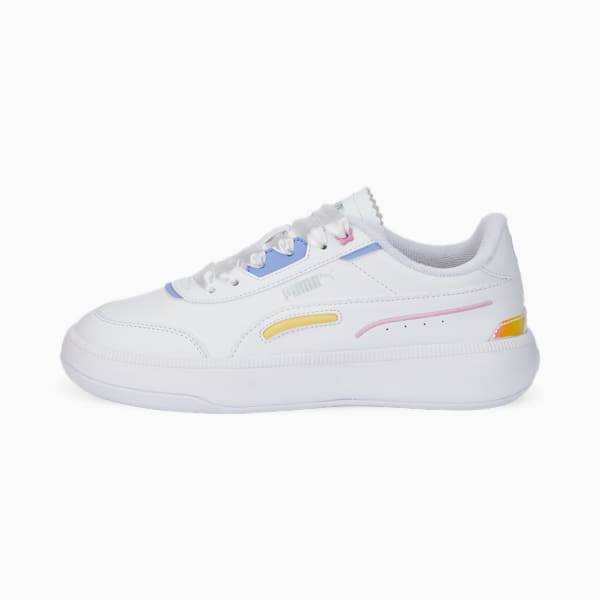 Tori Pixie Women's Sneakers, Puma White-Pale Lemon-PRISM PINK-Lavendar Pop, extralarge-IND