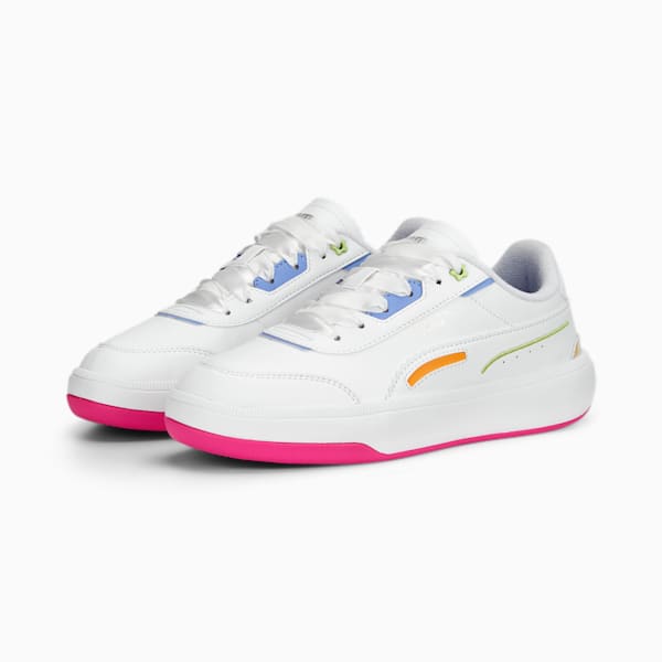 Tori Pixie Women's Sneakers, PUMA White-Clementine-Elektro Purple-Lily Pad-Ravish, extralarge-IND