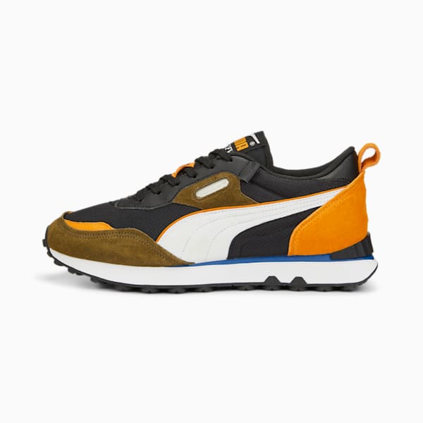 Rider Future Vintage Men's Sneakers, Puma Black-Orange Brick, extralarge