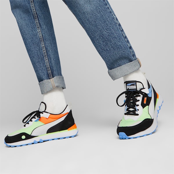 Rider Future Vintage Unisex Sneakers, Elektro Purple-Fizzy Lime, extralarge-IND