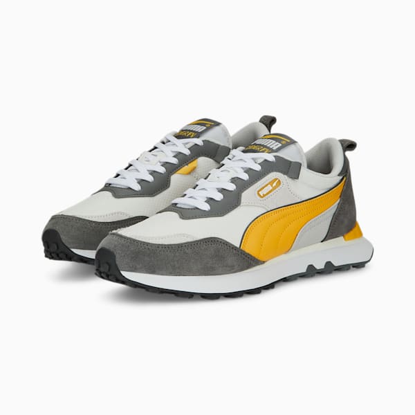 Rider Future Vintage Unisex Sneakers, Cool Dark Gray-Mustard Seed, extralarge-IND