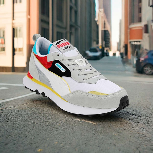 Rider Future Vintage Sneakers, Ash Gray-For All Time Red, extralarge-IND