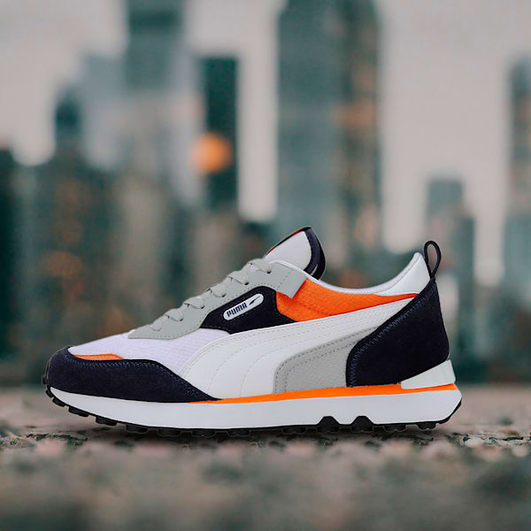 Rider Future Vintage Sneakers, PUMA White-Rickie Orange, extralarge-IND