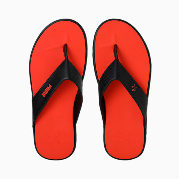 PUMAx1DER Chandler Unisex Flip-Flops, Puma Black-Cherry Tomato, extralarge-IND