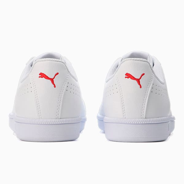 ユニセックス プーマ スマッシュキャット パーフ FS SL スニーカー, Puma White-High Risk Red, extralarge-JPN