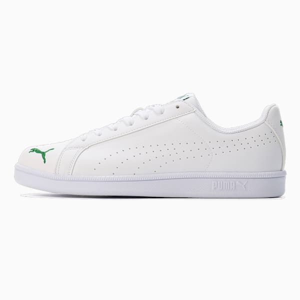 ユニセックス プーマ スマッシュキャット パーフ FS SL スニーカー, Puma White-Amazon Green, extralarge-JPN