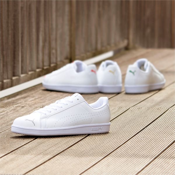 ユニセックス プーマ スマッシュキャット パーフ FS SL スニーカー, Puma White-Puma Silver, extralarge-JPN