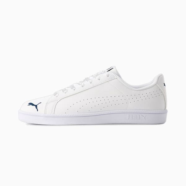 ユニセックス プーマ スマッシュキャット パーフ FS SL スニーカー, Puma White-Puma White-Blue Depths, extralarge-JPN