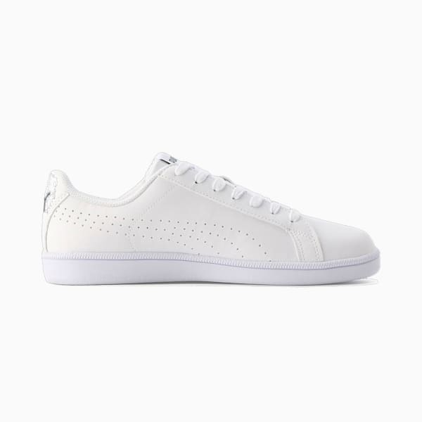 ユニセックス プーマ スマッシュキャット パーフ FS SL スニーカー, Puma White-Puma White-Blue Depths, extralarge-JPN