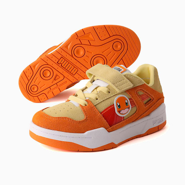キッズ PUMA x POKEMON ヒトカゲ スリップストリーム スニーカー 17-21cm, Dark Cheddar-Pale Lemon