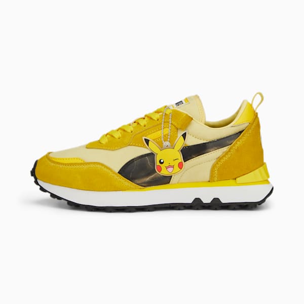 PUMA x POKÉMON Rider FV Pikachu Big Kids' Sneakers, Puma White-Empire Yellow