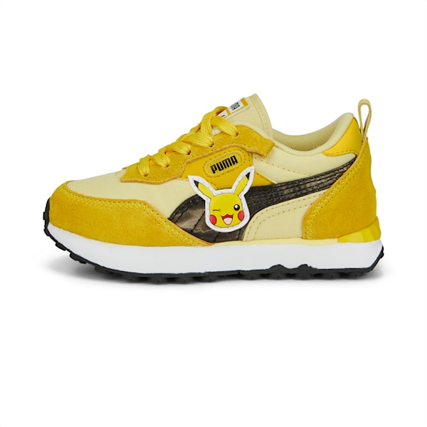 PUMA x POKÉMON Rider FV Pikachu Kid's Sneakers, Puma White-Empire Yellow, extralarge-IND