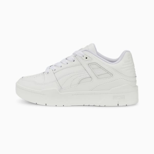 Slipstream Leather Sneakers Big Kids, Puma White-Puma White, extralarge