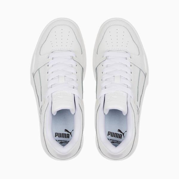 Slipstream Leather Sneakers Big Kids, Puma White-Puma White, extralarge