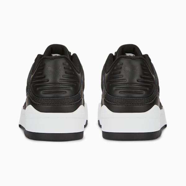Zapatos deportivos Slipstream de cuero para niños grandes, Puma Black-Puma White