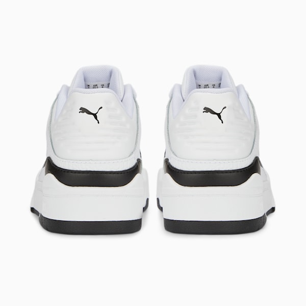 Slipstream Leather Youth Sneakers, Puma White-Puma Black, extralarge-IND