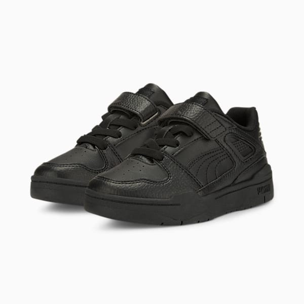 Slipstream Leather Little Kids' Shoes, Puma Black-Puma Black