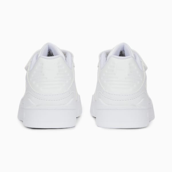 Tenis deportivos de cuero con cierre alternativo Slipstream para niños, Puma White-Puma White, extralarge
