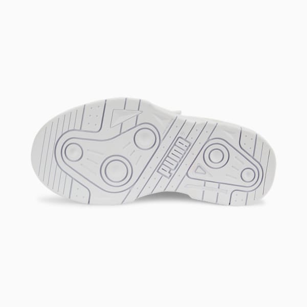 Tenis deportivos de cuero con cierre alternativo Slipstream para niños, Puma White-Puma White, extralarge