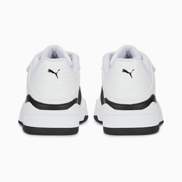 Tenis deportivos de cuero con cierre alternativo Slipstream para niños, Puma White-Puma Black, extralarge