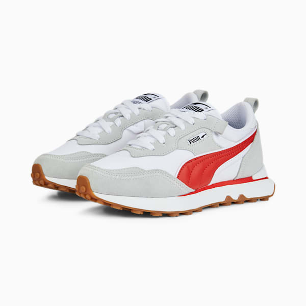 puma essentials rider fv sneakers white