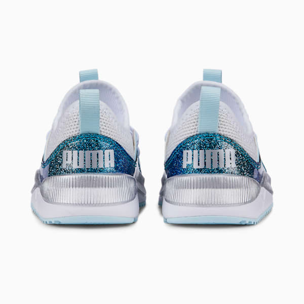 Zapatos deportivos con cierre alternativo Pacer Future Allure Night Out para bebés, Puma White-Light Aqua, extralarge