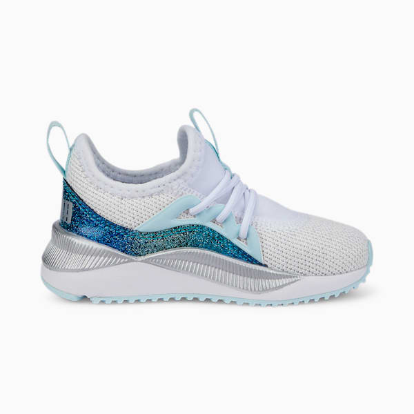 Zapatos deportivos con cierre alternativo Pacer Future Allure Night Out para bebés, Puma White-Light Aqua, extralarge