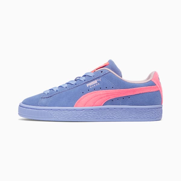 Suede Valentine's Big Kids' Sneakers, Elektro Purple-Ignite Pink, extralarge