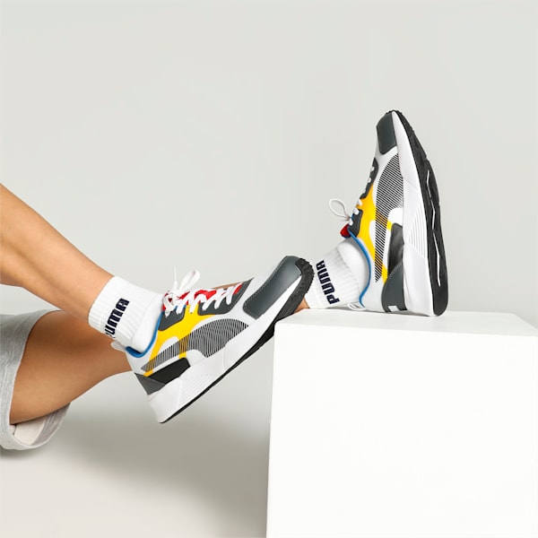C-Block Men's Sneakers, PUMA Team Royal-High Risk Red-PUMA Black-Spectra Yellow, extralarge-IND